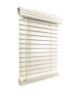 US Window And Floor 2 Inch Faux Wood Blinds 35 x 60CM White
