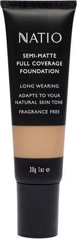 Natio Semi Matte Full Cover Foundation Hazelnut 30G