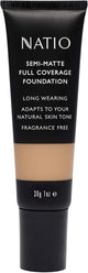 Natio Semi Matte Full Cover Foundation Hazelnut 30G