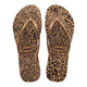 Havaianas Slim Animal Print Flip Flops Sand Gold 41/42