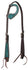 Turquoise Cross Carved Turquoise Flower Sliding Ear Headstall in Dark Oil