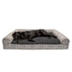 Furhaven Pet Dog Bed Orthopedic Plush Kilim Southwest Home Decor Traditional Sofa Style Living Room Couch Pet Bed