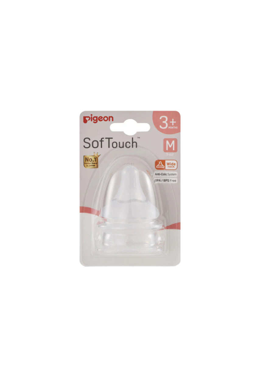 Pigeon Peristaltic Plus Wide Neck Teat Medium 2 Pack