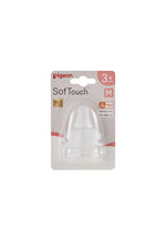Pigeon Peristaltic Plus Wide Neck Teat Medium 2 Pack