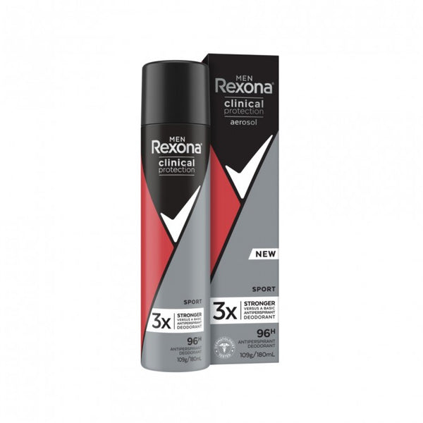 Rexona Men Clinical Protection Sport Aerosol Deodorant 180ml