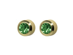 Studex System 75 24K Gold Plated Peridot Bezel Ear Piercing Studs 4mm