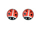 Adnohr System 75 Stainless Steel Lady Bug Stud Earrings