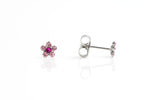 Adnohr Daisy Stud Earrings Pink And Fuchsia Surgical Steel