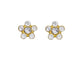 Studex System 75 24 Carat Gold Plated Daisy Crystal Rose Stud Earrings
