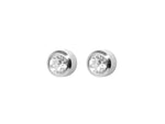 Studex System 75 Titanium Bezel Set Piercing Studs With 3mm Black Crystal