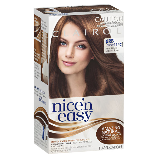 Clairol Nice N Easy Natural Light Chestnut Brown 6RB