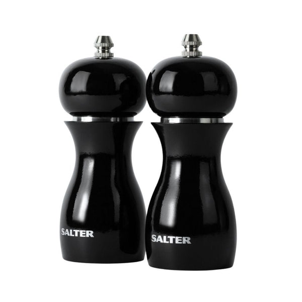 Salter Black High Gloss S&P Mills 16.5cm Twin Set