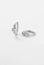Zafino Amy Huggie Earrings Silver
