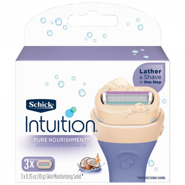 Schick Intuition Pure Nourishment Refills Cartridges 3 Pack