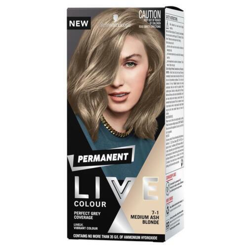 Schwarzkopf LIVE Colour Permanent 7.1 Medium Ash Blonde