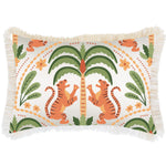Escape to Paradise Cushion Cover Coastal Fringe Tiger Tree White 35CM X 50CM