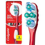 Colgate 360 Advanced Optic White Manual Toothbrush Soft 3 Pack