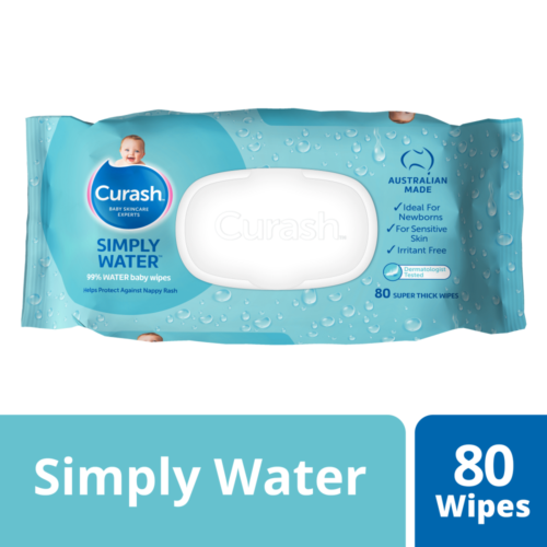 Curash Simply Water Baby Wipes 80 Pack