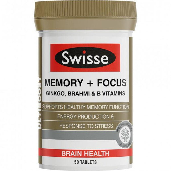 Swisse Ultiboost Memory + Focus 50 Tablets