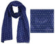 Firmins Lane Scarf FM Star Flower Indigo