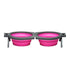 Loving Pets Bella Roma Travel Double Bowl for Pets Pink