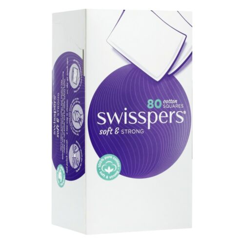 Swisspers Cotton Squares 80 Packs