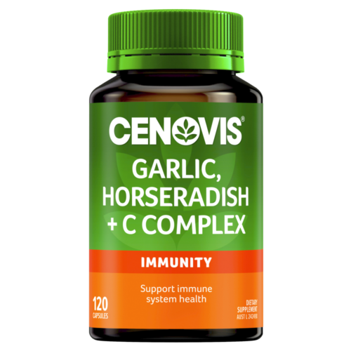 Cenovis Garlic And Horseradish + C Complex 120 Capsules