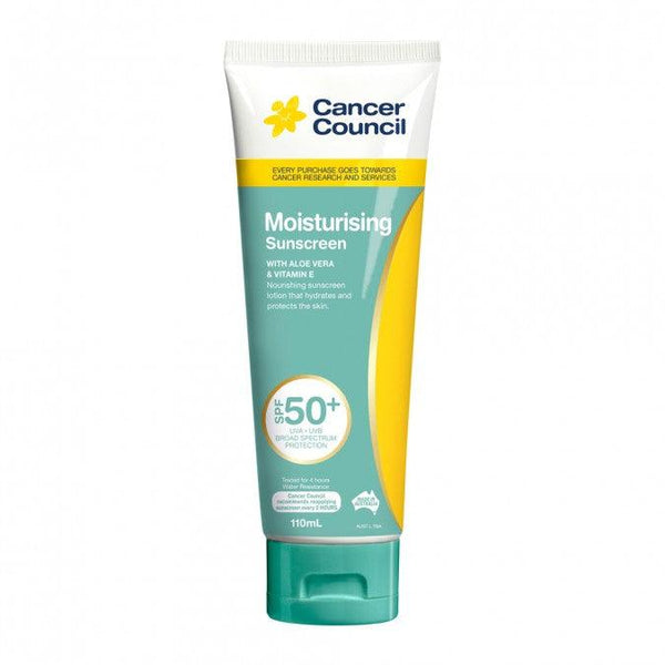 Cancer Council Moisturising Sunscreen 110ml - Aloe Vera & Vitamin E