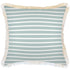 Escape to Paradise Cushion Cover Coastal Fringe Hampton Stripe Seafoam 60CM X 60CM