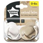 Tommee Tippee Natural Latex Cherry Soothers 0-6m 2 Pack