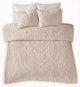 Madison Park Laetitia 100 Percent Cotton Chenille Tufted Medallion Duvet Cover Set Floral Blush King California King 104 x 92 Inches Floral Blush
