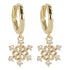 Wicked Sista Snowflake Huggie Hoops Gold 1 Pair