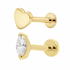 Studex Pygmy Marquise And Heart Flatback Earring Set