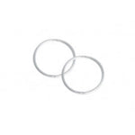 Studex Sterling Silver Medium Plain Sleeper Earrings for Sensitive Ears 14MM
