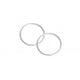 Studex Sterling Silver Medium Plain Sleeper Earrings for Sensitive Ears 14MM