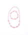 Great Pretenders Pink Crystal Blooms Necklace and Bracelet Set