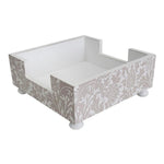 Lavida  Artichoke Wood Napkin Holder Home Kitchen Square White