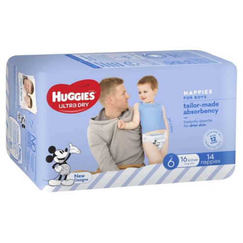 Huggies Nappies Ultra Dry Junior Boy 14 Pack