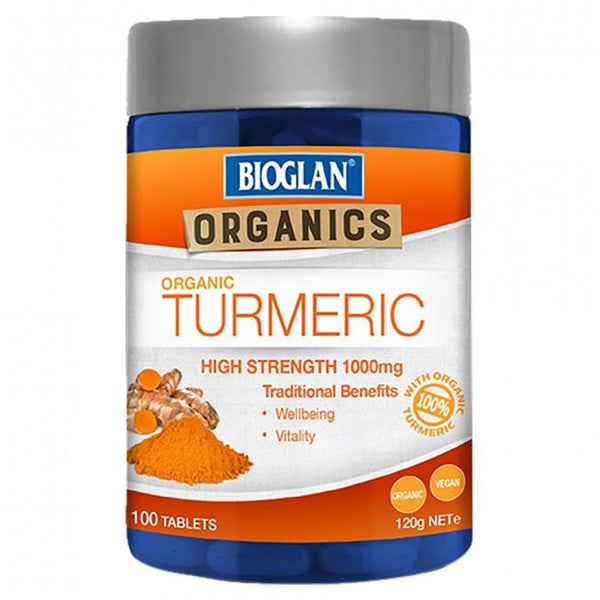 Bioglan Organics Organic Turmeric 1000mg 100 Tablets