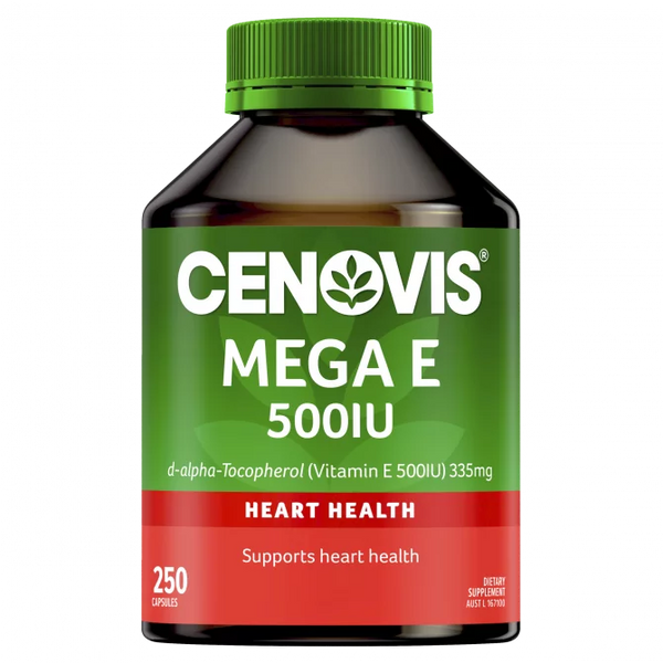 Cenovis Mega E 500IU Vitamin E 250 Capsules