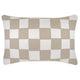 Escape to Paradise Cushion Cover With Piping Check Beige 35CM x 50CM