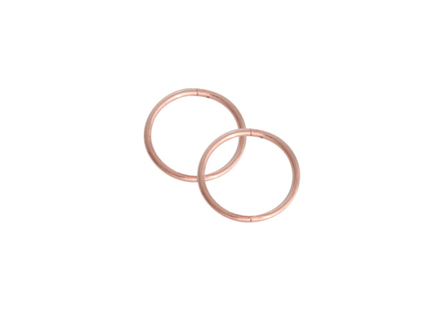 Adn 884 Sleeper Rose Gold Plain Sml 12Mm