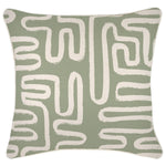 Escape to Paradise Cushion Cover With Piping Maze Sage 45CM X 45CM