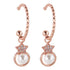 Wicked Sista Christmas Star Hoop Earrings Rose Gold