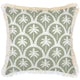 Escape to Paradise Cushion Cover Coastal Fringe Corfu Sage 60CM X 60CM