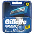 Gillette Mach3 Turbo Replacement Cartridges 4 Pack