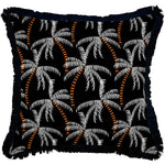 Escape to Paradise Cushion Cover Coastal Fringe Black Tavarua 60CM X 60CM