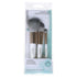 Basicare 3 Piece Makeup Brush Set With Foundation Sponge Travel Kit