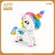 Loz 9204 Diamond Block Rainbow Unicorn Building Set 640 Pieces