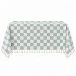 Tablecloth Check Seafoam 250CM X 142CM